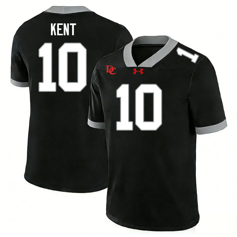 Davidson Wildcats #10 Mikah Kent College Football Jerseys,Uniforms-Black